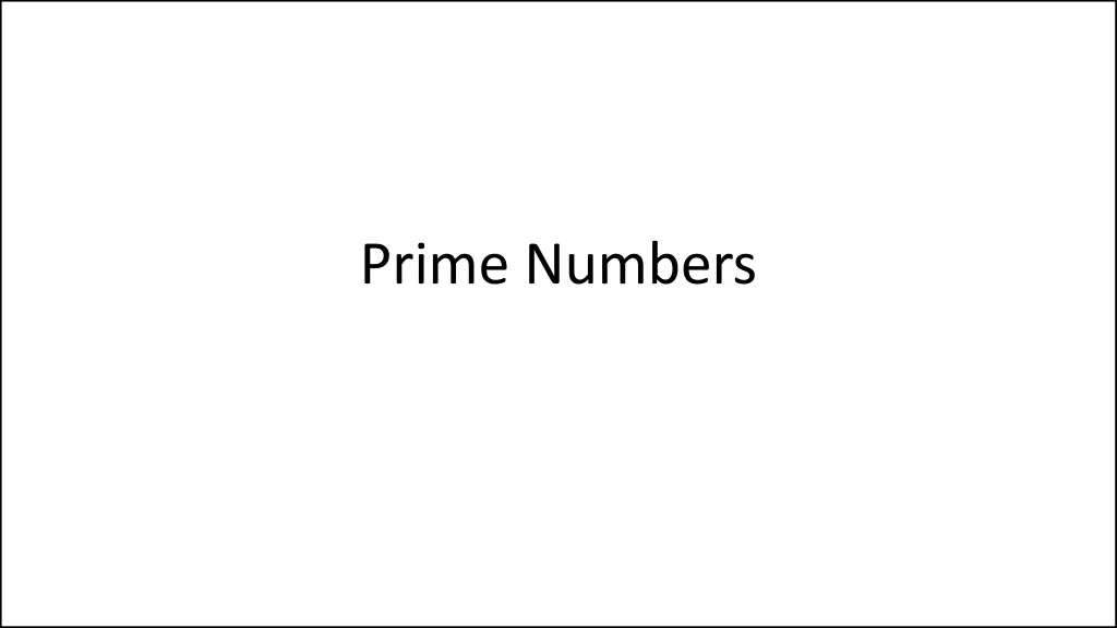 prime numbers