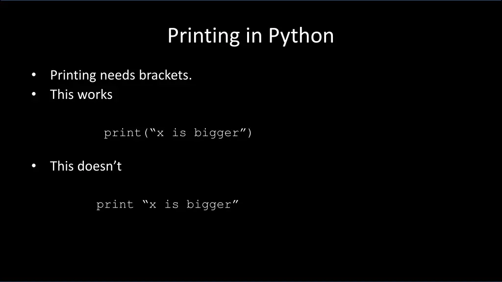 printing in python