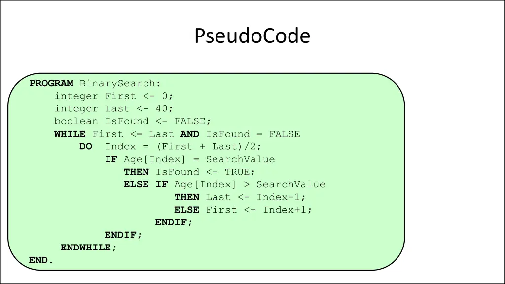 pseudocode