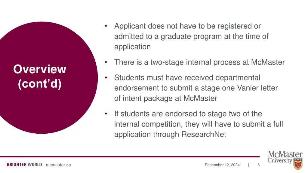 applicant does not have to be registered