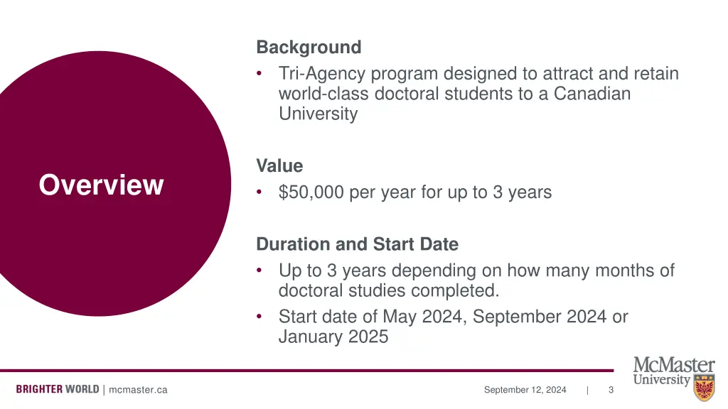 background tri agency program designed to attract