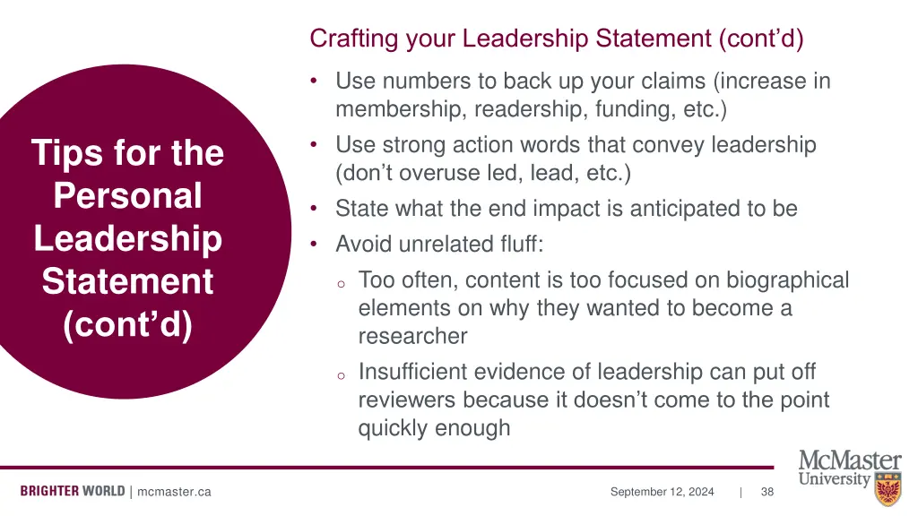 crafting your leadership statement cont d 1