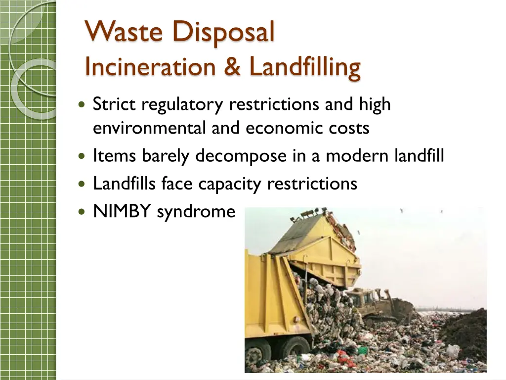 waste disposal incineration landfilling