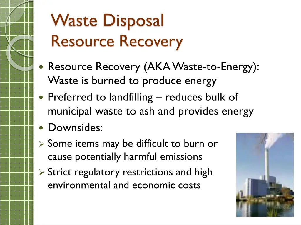 waste disposal resource recovery