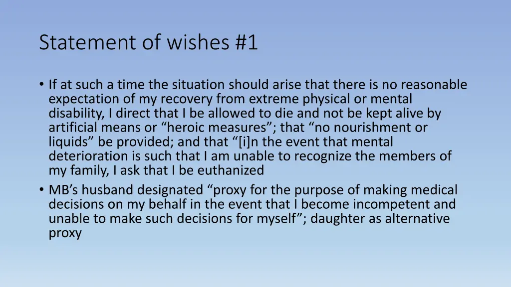 statement of wishes 1