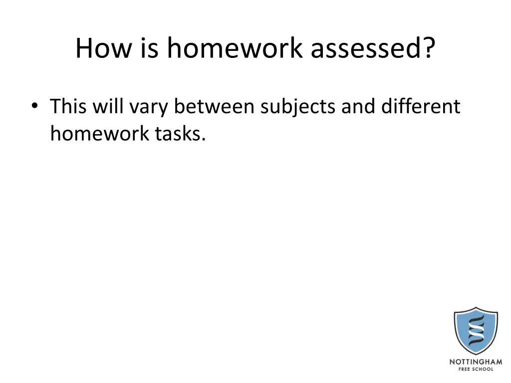 how is homework assessed