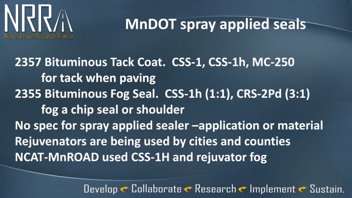 mndot spray applied seals