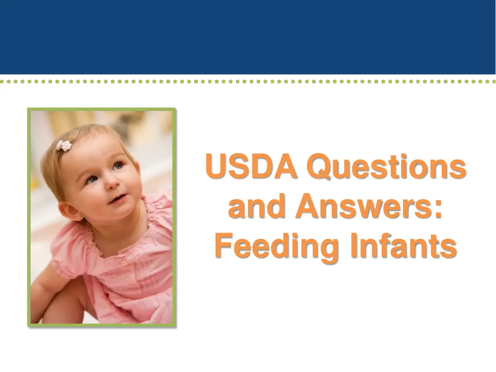 usda questions and answers feeding infants