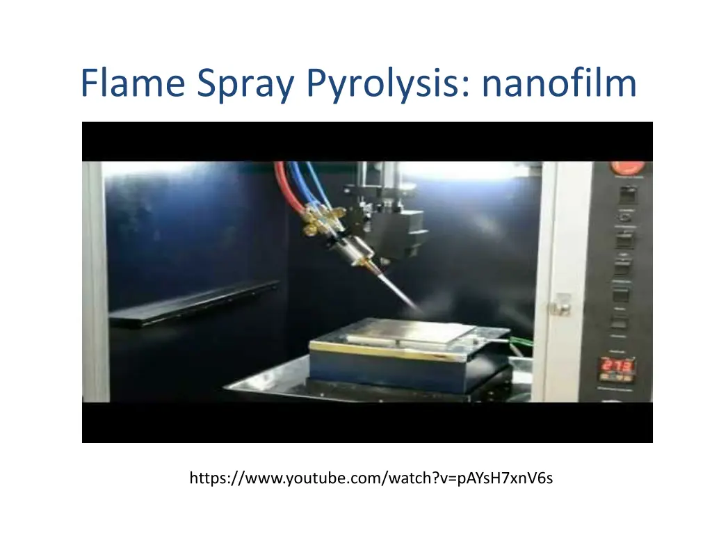 flame spray pyrolysis nanofilm