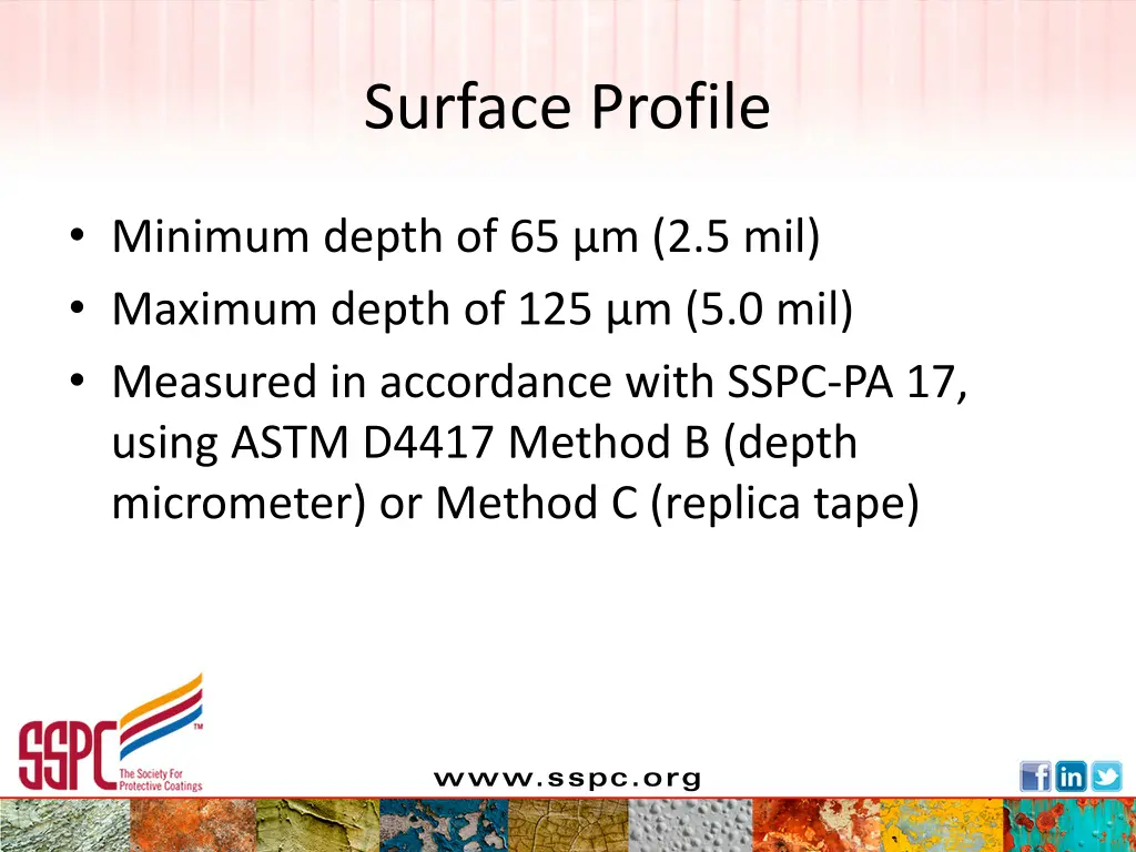 surface profile