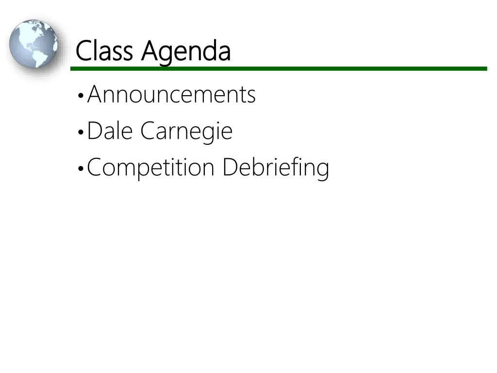 class agenda class agenda announcements dale