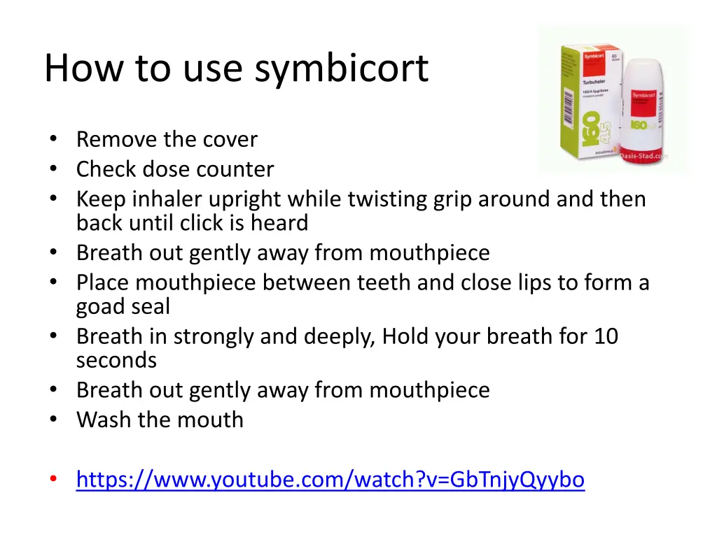 how to use symbicort