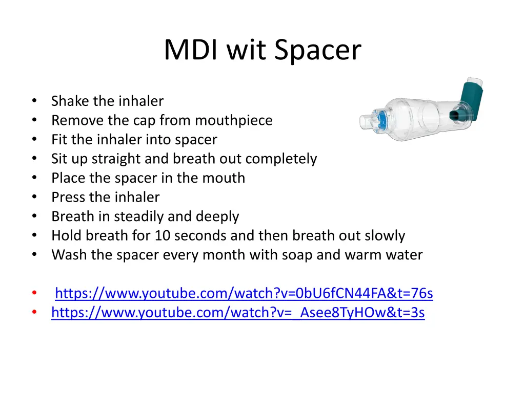 mdi wit spacer