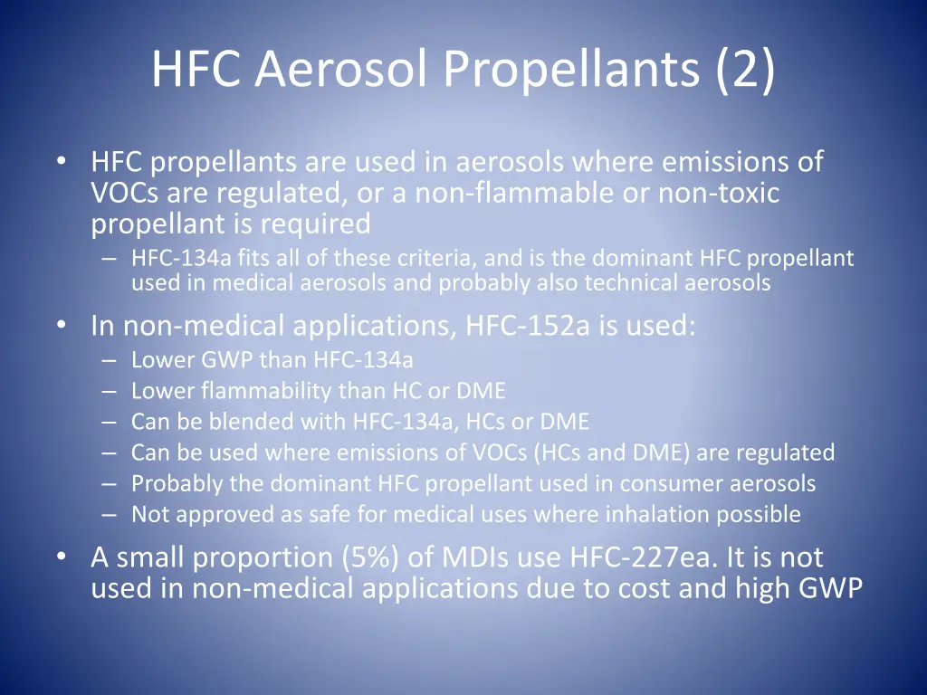 hfc aerosol propellants 2