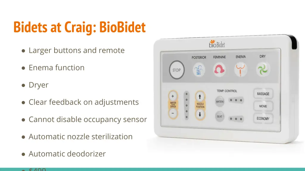 bidets at craig biobidet 1000