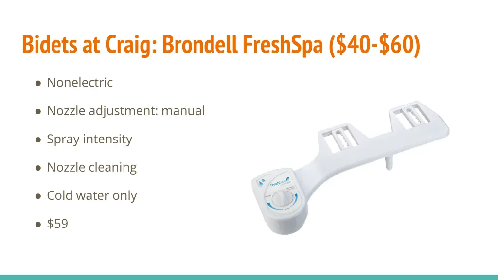 bidets at craig brondell freshspa 40 60