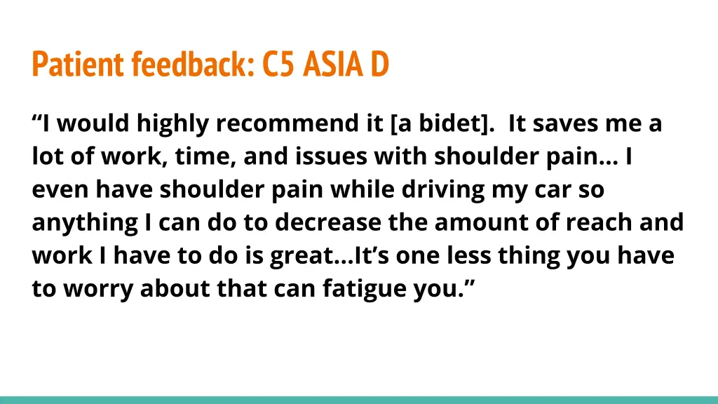 patient feedback c5 asia d