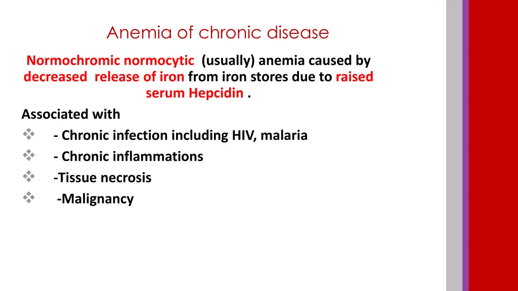 anemia of chronic disease