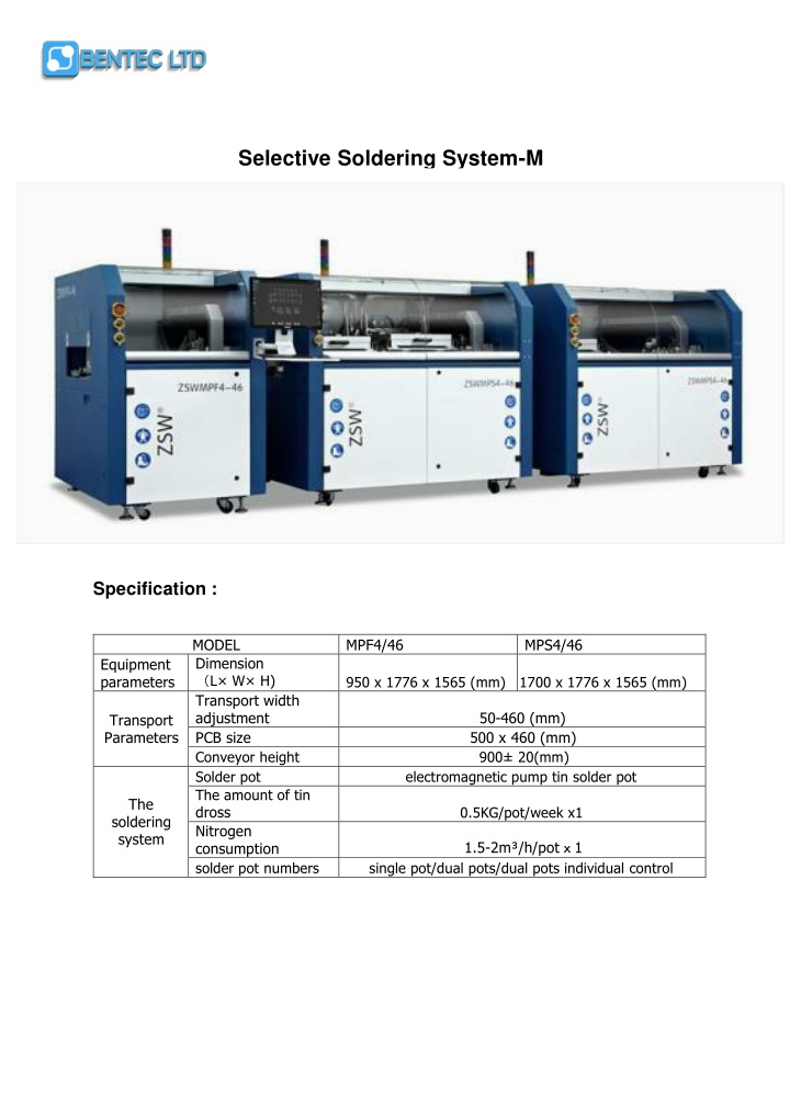 selective soldering system m