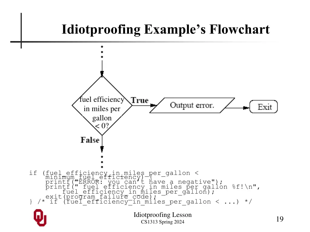 idiotproofing example s flowchart