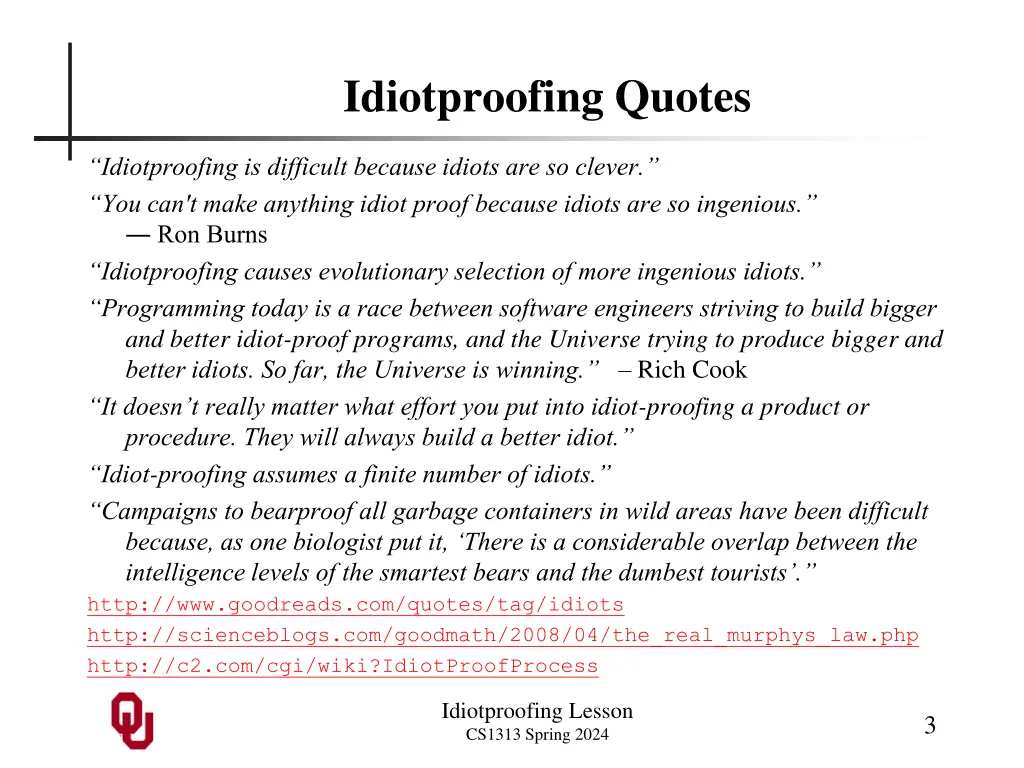 idiotproofing quotes