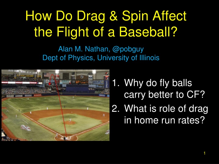 how do drag spin affect the flight of a baseball