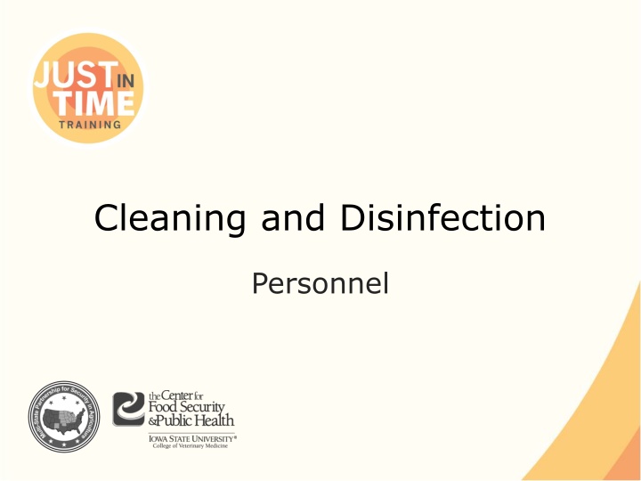 cleaning and disinfection