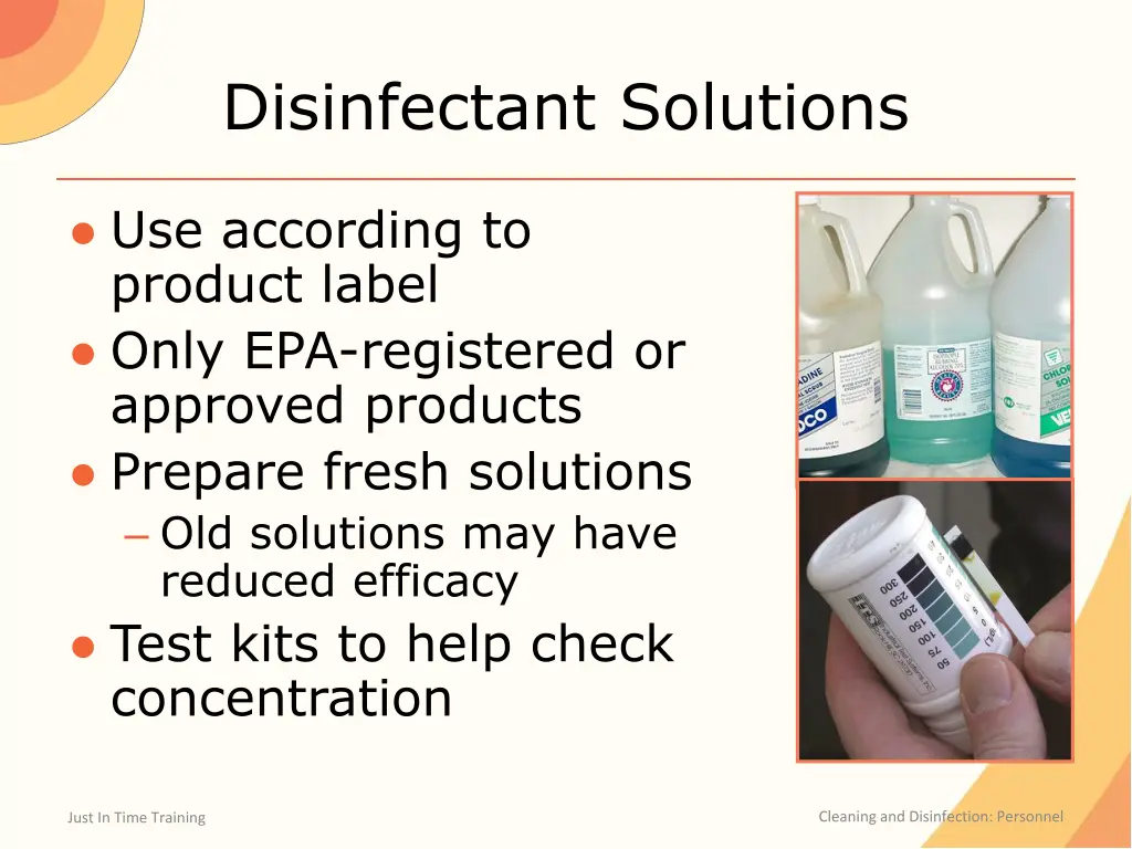 disinfectant solutions