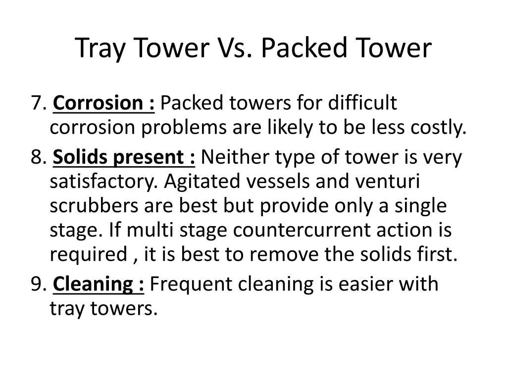 tray tower vs packed tower 2