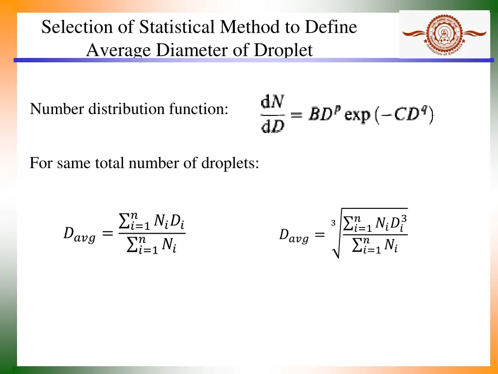 selection of statistical method to define average