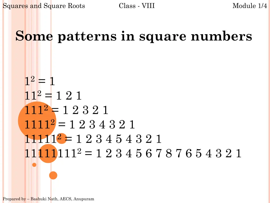 squares and square roots 12