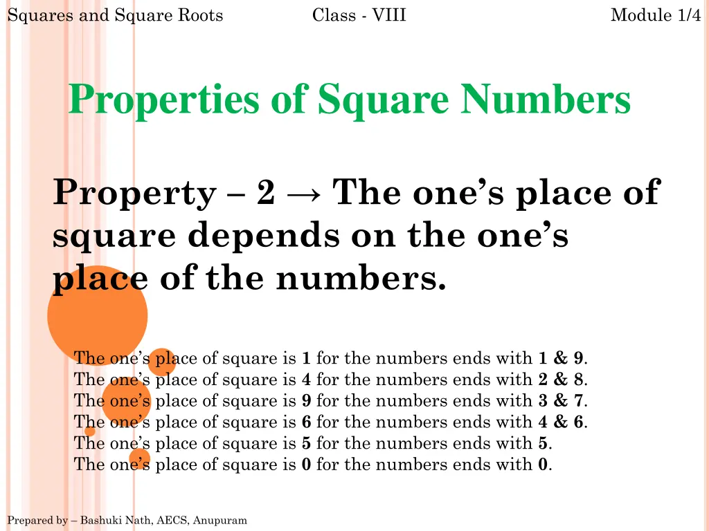 squares and square roots 5