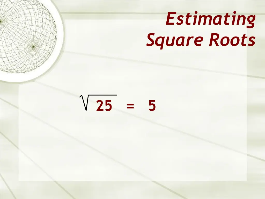 estimating square roots 1