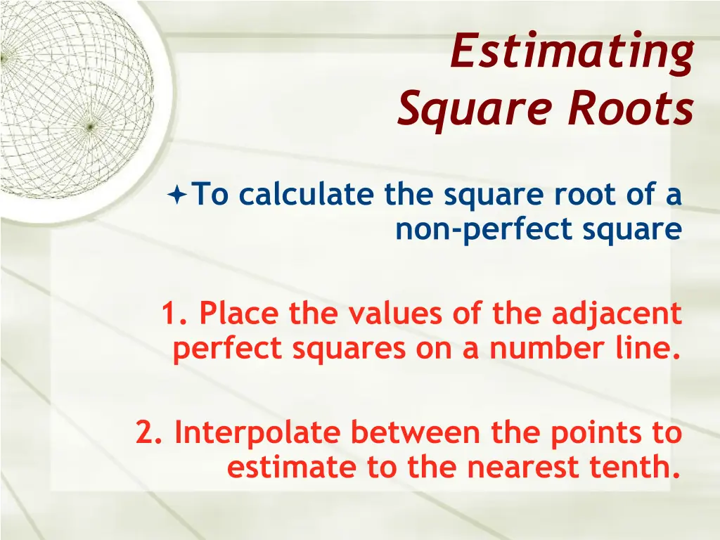 estimating square roots 7