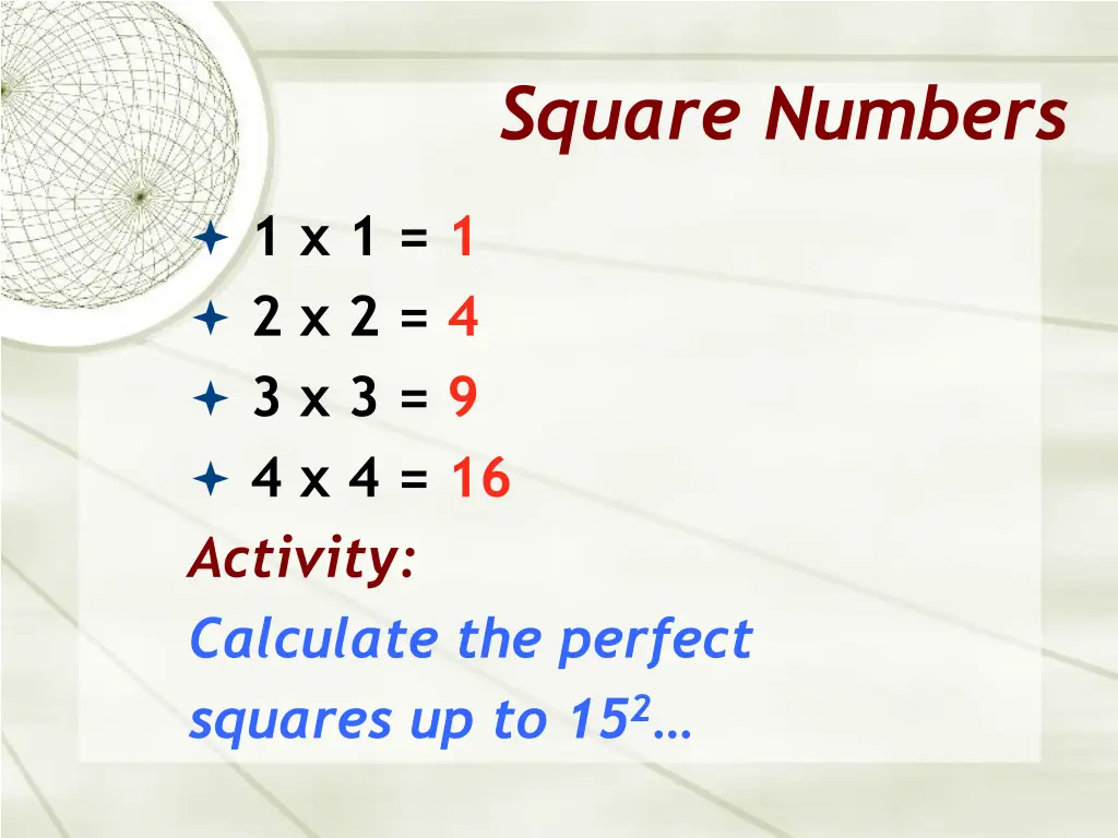 square numbers 2