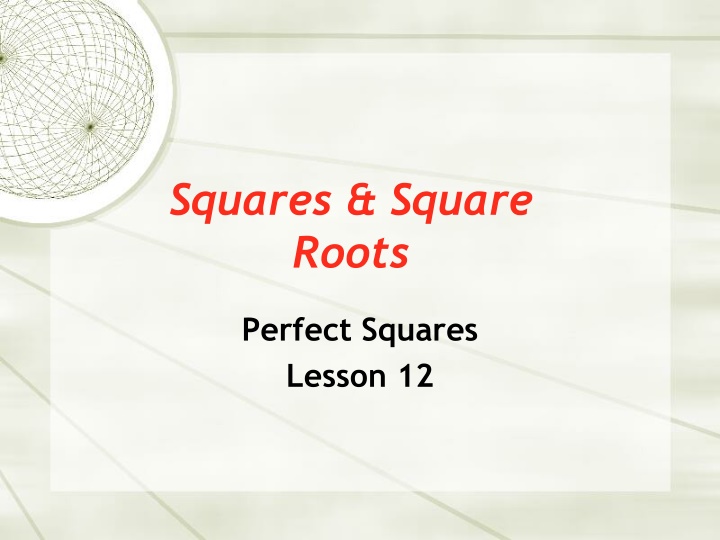 squares square roots