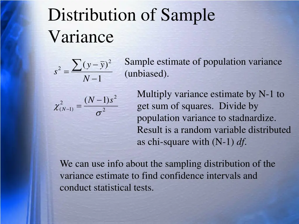 distribution of sample variance