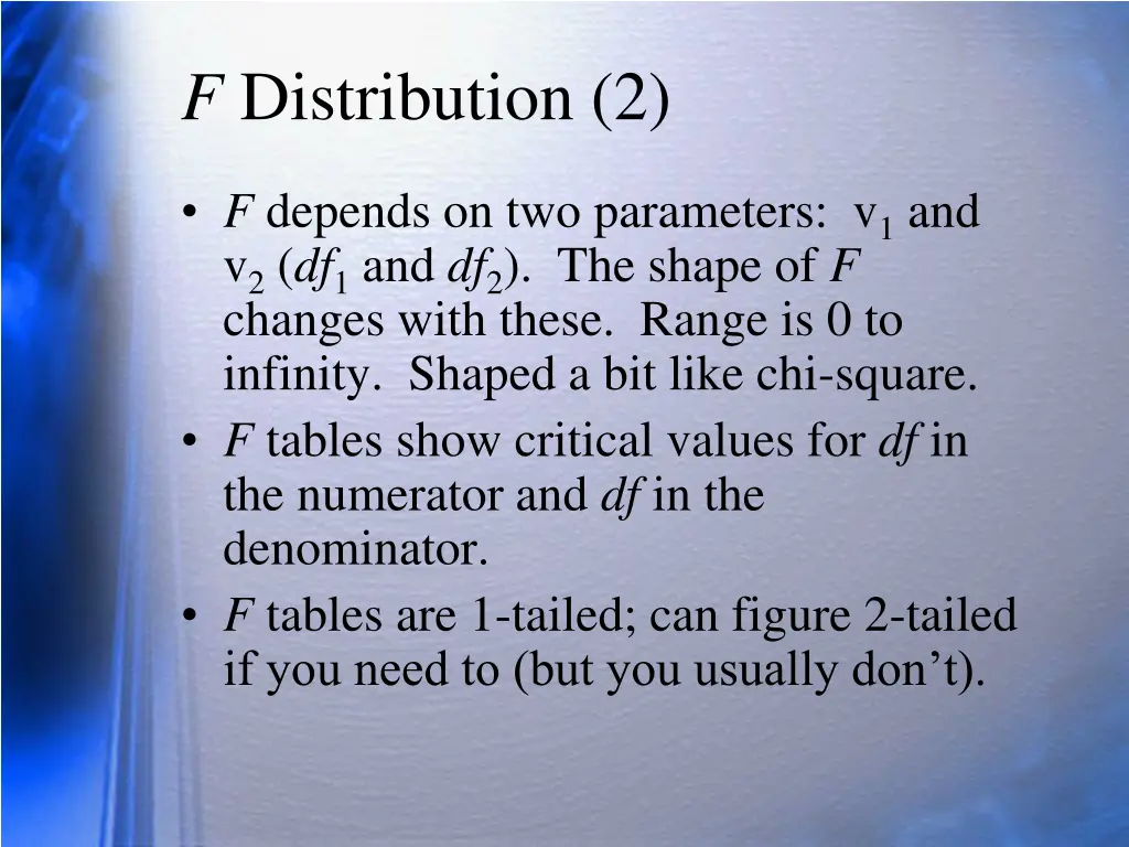 f distribution 2