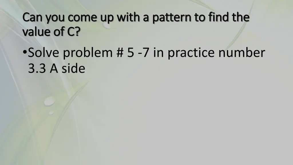 can you come up with a pattern to find