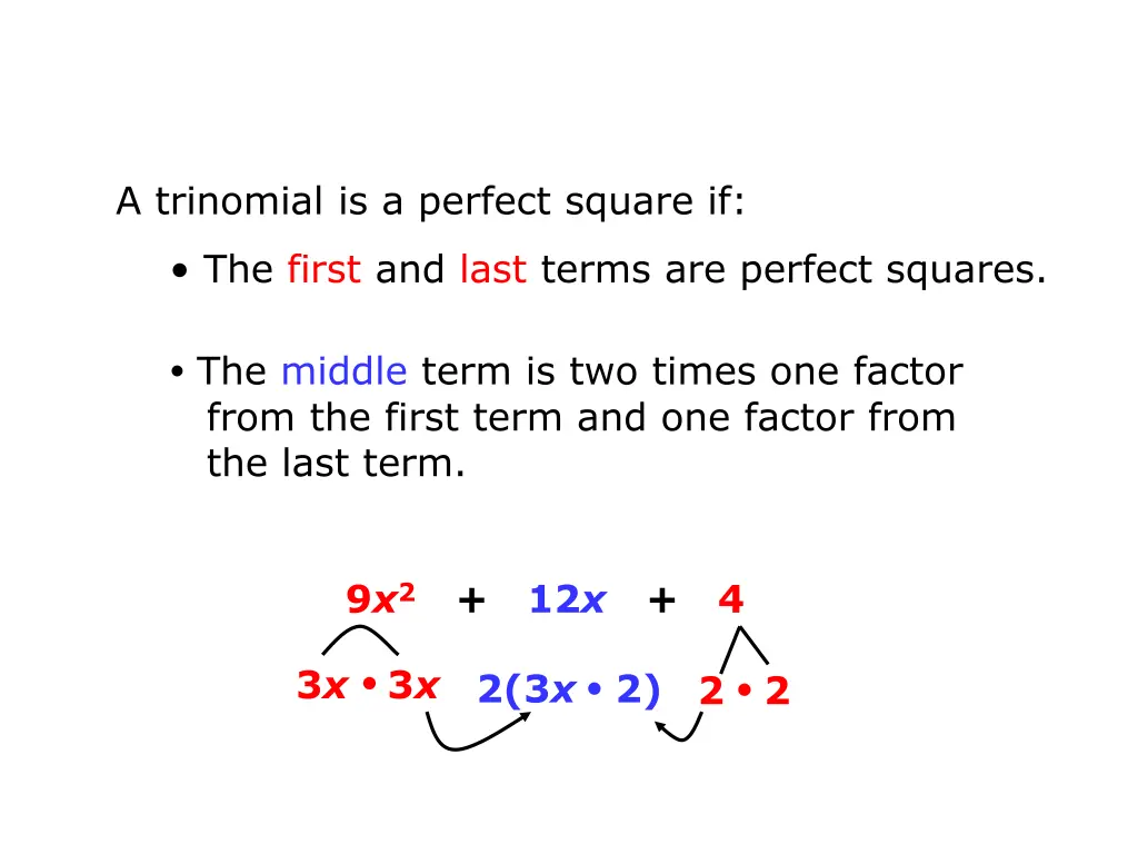 a trinomial is a perfect square if