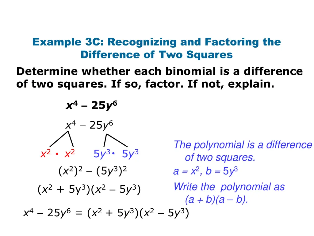 example 3c recognizing and factoring