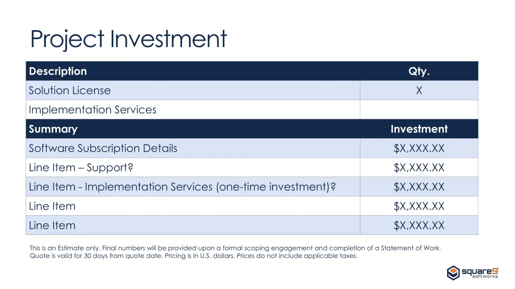 project investment