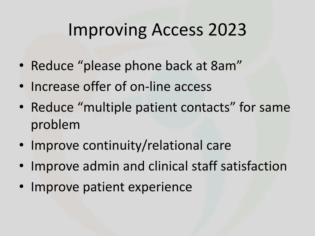 improving access 2023 1