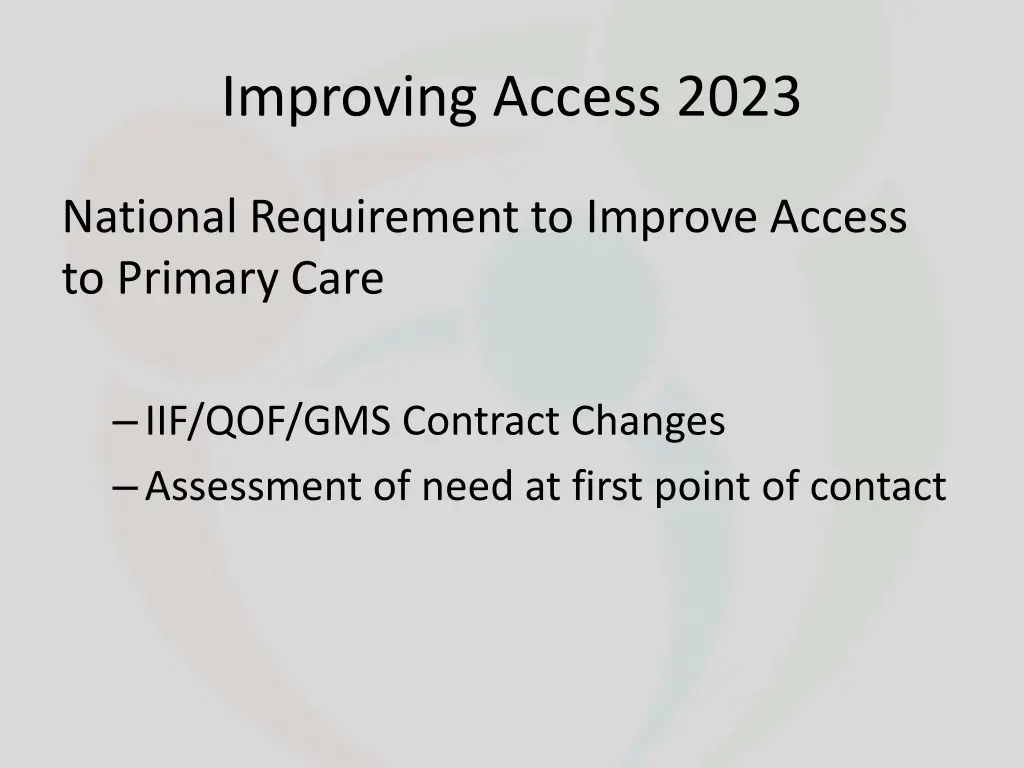 improving access 2023