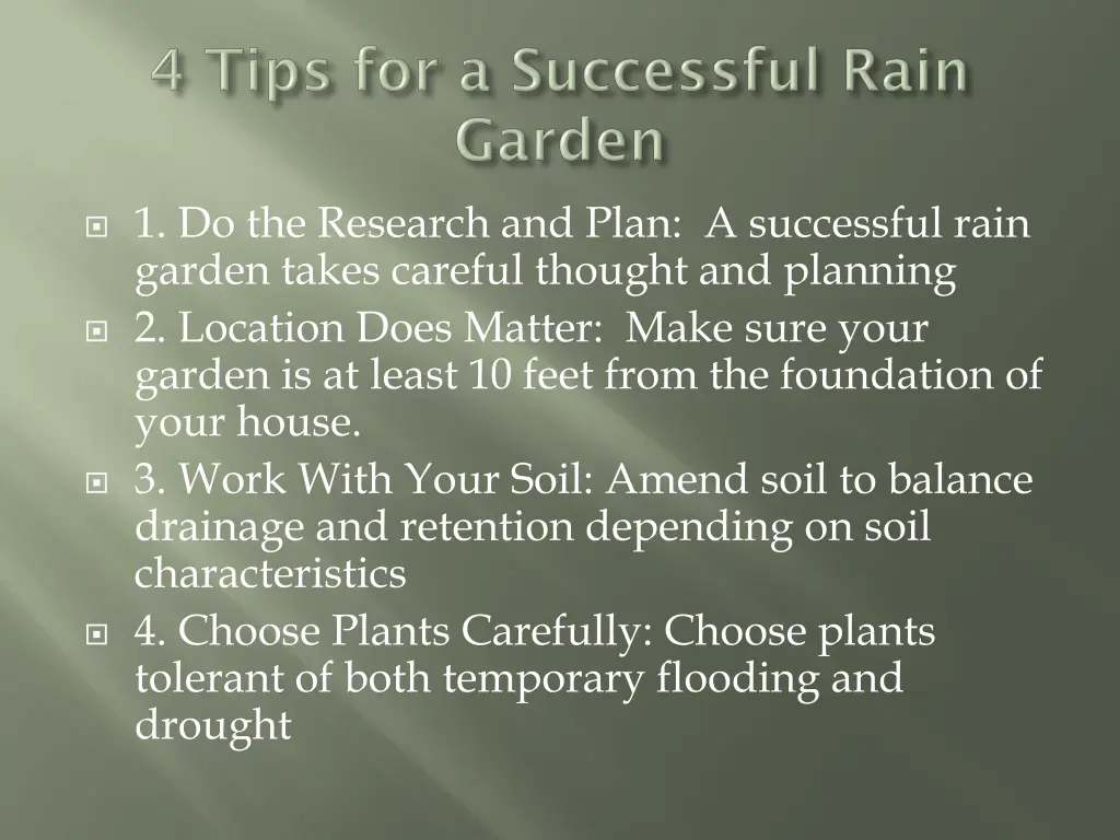 1 do the research and plan a successful rain