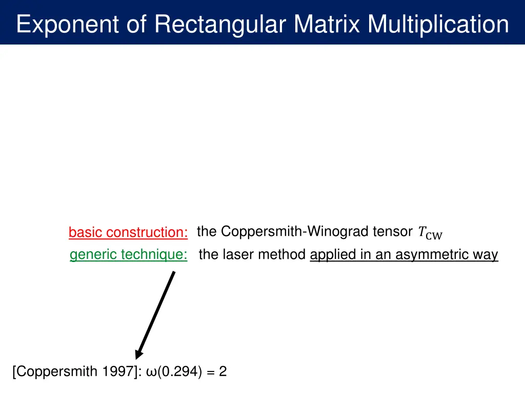 exponent of rectangular matrix multiplication 3