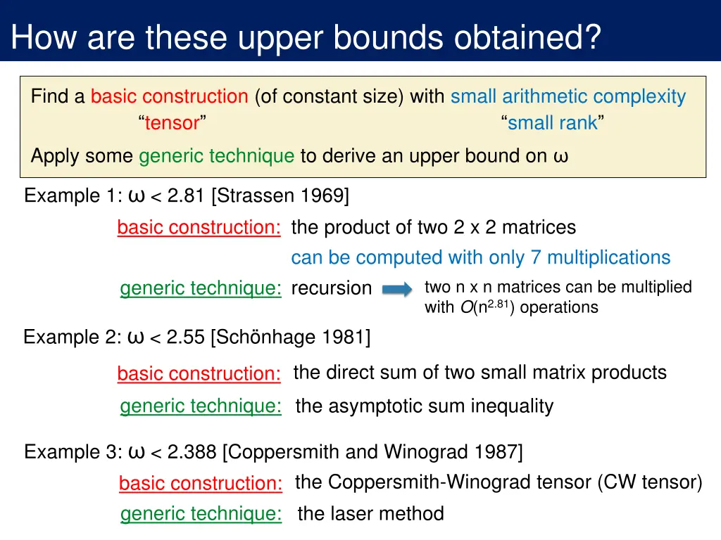 how are these upper bounds obtained