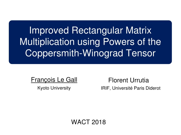 improved rectangular matrix multiplication using