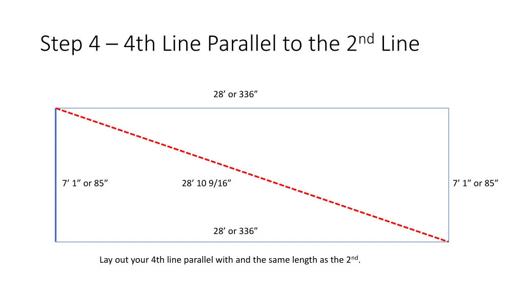 step 4 4th line parallel to the 2 nd line