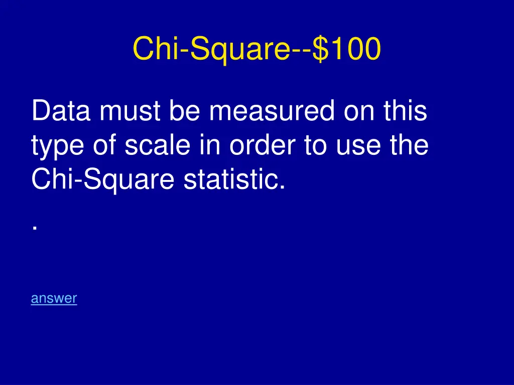 chi square 100